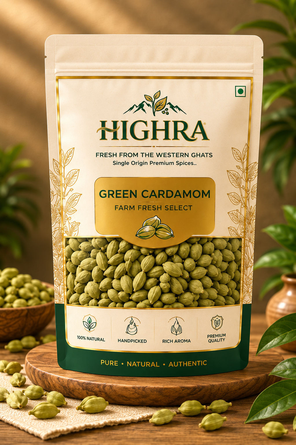 Farm Fresh Green cardamom - Select - 100 gm